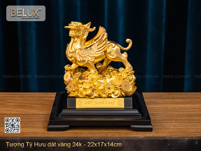 Tượng Tỳ Hưu Dát Vàng 24k – Tuyệt Tác Chiêu Tài Khai Vận Và Nghệ Thuật Decor Đẳng Cấp